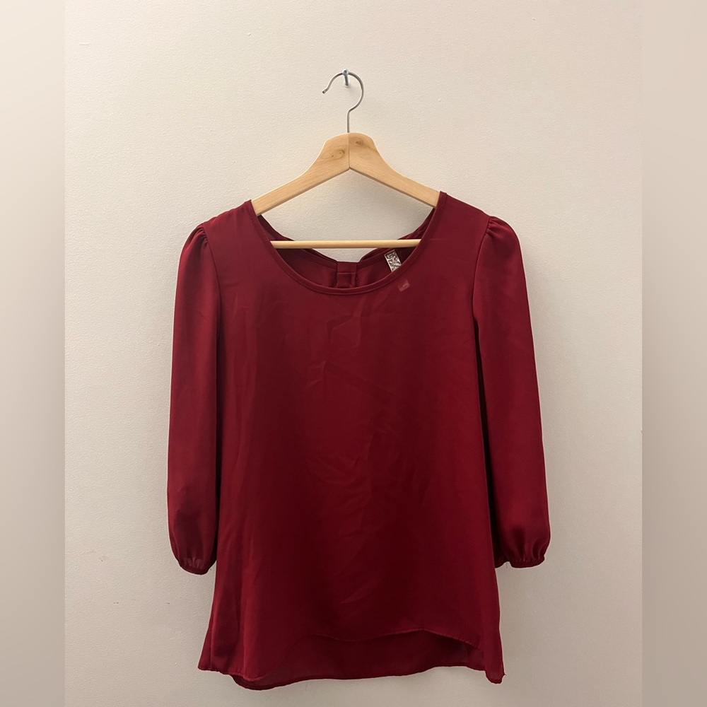 Red Blouse with Bow on back